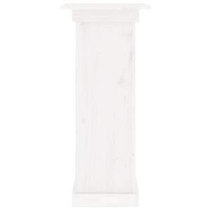 Soporte para Flores de Madera de Pino Sólido Blanco con Incrustaciones Decorativas Medianas, Macetas y Jardineras Medianas - Product Image 5