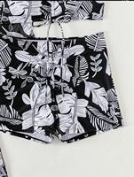 Ensemble de maillots de bain 3 pièces pour femmes avec paréo, mélange polyester + élasthanne, anti-UV et séchage rapide