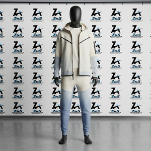Chándal Transpirable con Capucha y Cremallera Completa, Color Sólido, para Otoño, Corte Regular, Spandex y Poliéster, para Hombre - Product Image 1