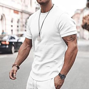 Men Cotton T Shirt Cargo Shorts <b>Set</b> Manufacturer 2 Piece Casual Summer OEM ODM Bulk Supply - Product Image 6