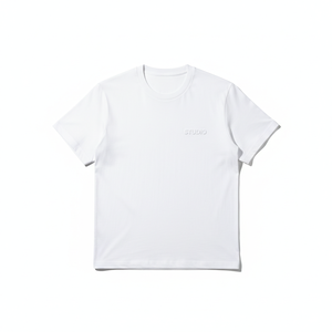 เสื้อยืดมินิมอลพรีเมียม ผ้าแคนวาสผสมสแปนเด็กซ์/โพลีเอสเตอร์เนื้อนุ่มพิเศษ ความหนาแน่นสูง ทรงปกติ ระบายอากาศได้ดี คอกลม แขนสั้น - Product Image 1
