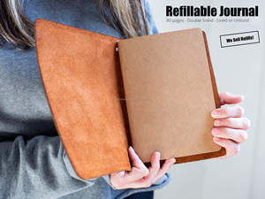 Protège-cahier A5 en cuir de qualité supérieure, résistant aux odeurs, pour professionnels, avec couverture rechargeable - Product Image 2