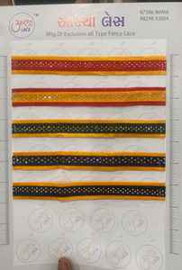 Dentelle dorée de haute qualité, idéale pour les bordures de sari, les lehenga, la confection de robes et la décoration de chaussures. - Product Image 3