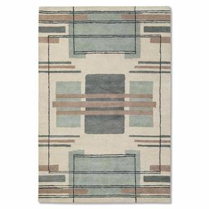 Tapis géométrique de qualité supérieure en laine/viscose tufté à la main / Beige, adapté aux animaux domestiques, antidérapant, à prix avantageux INDIAN TEXTILES H/L - Product Image 5