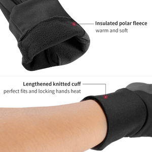 Gants de course confortables, doublure polaire isolante, intérieur doux et chaud pour hommes et femmes, athlètes de course en plein air - Product Image 2