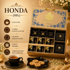 Luxury Custom Logo Toki 2+<b>6</b> Ceramic Tea Cup Gift Box <b>6</b> Cups 2 Saucers 2 Snack Bowls PVC Packaging 400mL Capacity Wedding Favors - Product Image 6