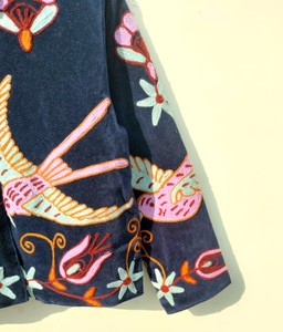 Chaqueta Corta de Terciopelo Bordada a Mano Estilo Boho Hippie para Mujer, con Forro de Algodón, Precio de Fábrica - Product Image 6