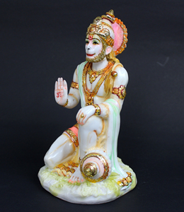 Nirmala Handicrafts - Estatua de Resina del Dios Hindú Hanuman Arrodillado, Ídolo de Gada, Origen Rajasthan, Decoración Espiritual para Mesa - Product Image 4