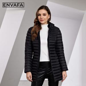 Chaqueta Corta Acolchada Reversible Impermeable para Mujer, Chaqueta de Invierno Cálida con Capucha, Cortavientos, Moderna y a la Moda - Product Image 6