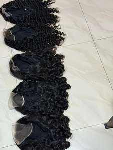 Pelucas de Cabello Humano Rizado Ondulado Natural 150% 180% 200% Pre-Desplumadas con Nudos Decolorados y Encaje Frontal HD - Product Image 4