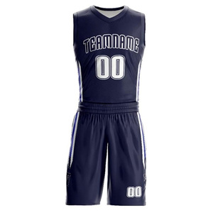Conjunto de Camiseta y Pantalones Cortos de Baloncesto Personalizados con Nombre del Equipo, Impresión Sublimada, Poliéster Transpirable, Ropa Deportiva Unisex para Adultos - Product Image 1