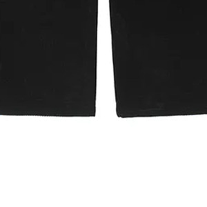 Pantalon large en molleton noir pour homme, taille élastique, cordon de serrage, pompons, vêtements décontractés d'hiver - Product Image 3