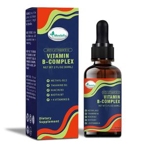 エネルギー、脳、心臓のサポートのためのB5、B12、B1、B6、B7、B9、B3、etc B複雑な液体ドロップのOEM/ODMビタミンB複合体 - Product Image 1