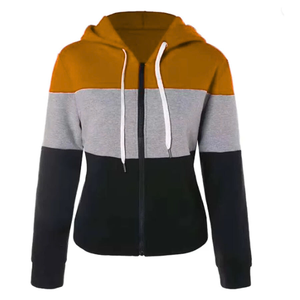 Sweat-shirts à capuche en polaire pour femmes, couleur personnalisée, hiver, 100% polyester, fermeture éclair, doublure, séchage rapide, haute qualité, vente en gros - Product Image 5