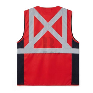 Chaleco de Trabajo sin Mangas para Hombre, de Alta Visibilidad, con Tiras Reflectantes, de Poliéster, Secado Rápido, Transpirable, Tejido Resistente - Product Image 6