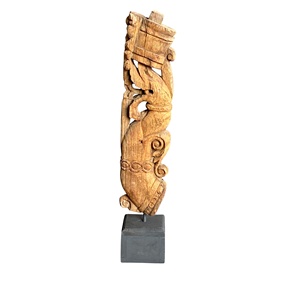 Support mural en bois sculpté, design vertical, style rustique, pour salon, meilleure collection - Product Image 6