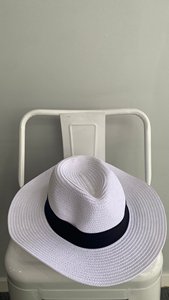 OEM SUMMER VACATION Seaside Straw <b>Hat</b> Women Outdoor Beach Sunshade Flat Top Letter R Belt Flat-top <b>Sun</b> <b>Hat</b> with Paper Straw <b>Hats</b> - Product Image 2
