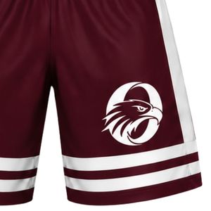 Shorts de hockey sur glace sublimés bordeaux pour hommes, en polyester rayé, uniforme sportif, vêtements d'entraînement pour matchs d'équipe - Product Image 5
