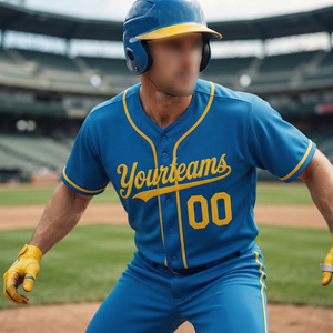 Maillot de baseball personnalisé de haute qualité en polyester 100 % pour hommes, avec broderie vintage en maille, idéal pour les équipes et la sublimation - Product Image 3