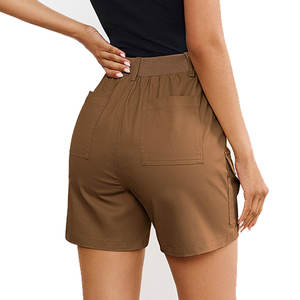 Shorts Cargo para Mujer, Cintura Alta, 100% Algodón, Transpirables, de Secado Rápido, Corte Regular, Ropa Casual de Verano, Más Vendidos - Product Image 4