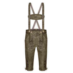 Lederhosen pour hommes pour l'Oktoberfest avec logo personnalisé – Costume traditionnel bavarois classique avec bretelles réglables – Fabrication OEM sur mesure - Product Image 1