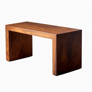 Escritorio de Oficina Contemporáneo de Madera Suar con Patas de Metal, Diseño Ajustable, Ecológico y Duradero para Uso en Oficinas y Villas, Madera Sólida Sostenible - Product Image 1