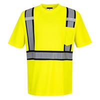 T-shirt réfléchissant haute visibilité pour travaux de construction, polo à manches courtes, séchage rapide