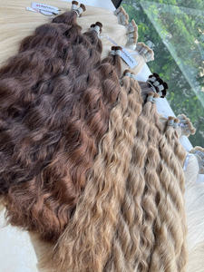 Extensions de cheveux vierges en vrac de Hanoi, Vietnam, décolorées toutes couleurs, pointes pleines, prix d'usine, livraison rapide - Product Image 6