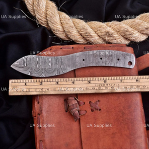 Cuchillo de Acero de Damasco con Hoja de Punta Caída de 8 Pulgadas, Espiga Completa, en Blanco, para Caza, Bricolaje, Personalizable, de Acero Forjado de Alta Calidad - Product Image 4