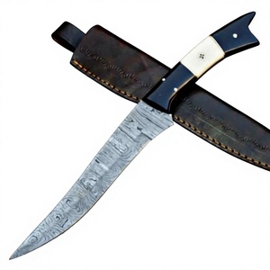 Couteau professionnel à désosser et à trancher en acier Damas à haute teneur en carbone, avec manche personnalisé en corne de buffle noir exotique, couteau de cuisine - Product Image 1
