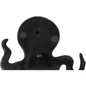 Escultura de Pulpo de Hierro Fundido con Acabado en Níquel Negro, Decoración para el Hogar con Temática Animal, Artesanía Metálica Artística, Decoración de Pared 3D - Product Image 3