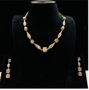 Juego de Joyería Clásica de Lujo en Oro Sólido de 22K para Bodas y Fiestas, con Gargantilla y Aretes para Mujer - Product Image 2