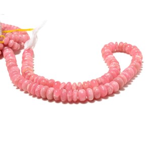 Perles rondes lisses en rhodochrosite, perles de pierres précieuses en rhodochrosite rose naturelle, brin de perles pour la création de bijoux DIY - Product Image 2