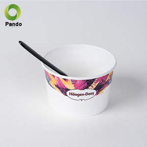 Vasos de 50 ml de Doble Pared Ecológicos para Helado y Yogur, con Tapas y Cucharas, Impresión Personalizada, Venta al Por Mayor - Product Image 2