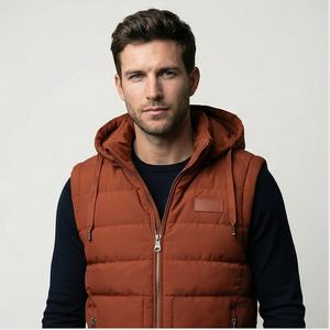 Men's Insulated Quilted Gilet <b>Black</b> Down Padded Wholesale High Quality Men Windproof Puffer Jacket <b>Vest</b> Winter Warm Puff Mens - Product Image 1