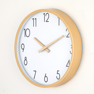 Wholesale 12-Inch Single Face <b>Wooden</b> <b>Wall</b> <b>Clock</b> Rustic Quartz for Kitchen Fruit-Themed Living Room Contemporary Bracelet - Product Image 1