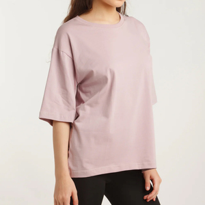 T-shirt en coton uni épais 240GSM 280GSM pour homme, coupe ample à épaules tombantes, vierge, surdimensionné, personnalisable, vente en gros - Product Image 3