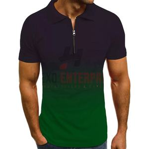 Hot Sale Men's 100% Cotton Half-<b>Zip</b> T-<b>Shirt</b> Custom Logo Best Selling Solid Pattern OEM Service Wholesale Price - Product Image 1