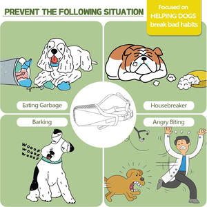 Bozal de malla suave para perros, transpirable, antipinzamiento, control de ladridos, correa reflectante ajustable, bozal de entrenamiento humanitario para razas medianas y grandes - Product Image 4