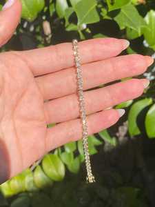 กำไลข้อมือเพชรแท้ 3 กะรัต ทองคำแท้ 14k 18k หรูหรา ขายส่งแบบชุดบัตเตอร์คัพ ลายสแกลลอป ลิงค์เพชร CVD HPHT เพาะเลี้ยงในห้องปฏิบัติการจากโรงงาน - Product Image 5