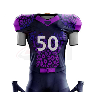 Maillot de football violet pour homme, numéro 50, en polyester respirant, taille adulte, impression par sublimation, vente en gros, impression de logo personnalisée - Product Image 5