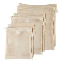 Sac de rangement en maille pois, Logo personnalisé imprimé, pochette d'emballage cadeau, sac à cordon, sac fourre-tout en coton biologique