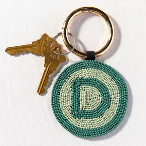 Llavero de Cuentas de Semillas Clásico Azul Marino/Marrón Dorado para Cada Fiesta y Ocasión - Product Image 2