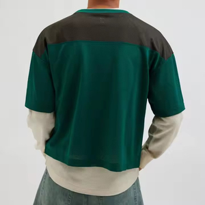 Customizable Breathable <b>Mesh</b> <b>Short</b> Sleeve American Football Jersey for Adults-Hip Hop Sports Practice T-shirt - Product Image 2