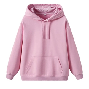 Unisex Fleece Hoodie Full Sleeve Solid Color Pullover With Pockets <b>Knitted</b> Cotton Sweatshirt - Product Image 1