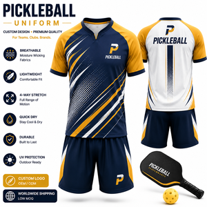 Fabricant d'uniformes de pickleball personnalisés OEM ODM, maillots et shorts de pickleball par sublimation, vente en gros de vêtements de sport d'équipe, marque privée F - Product Image 1