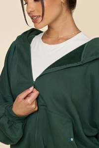 Sweat-shirt à capuche surdimensionné pour femme, fermeture éclair intégrale, veste décontractée streetwear, vêtements OEM ODM - Product Image 4