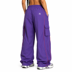 Pantalon Homme Léger à Taille Élastique Décontracté avec Rayures Contrastées et Poches Cargo, Coupe Droite, Taille Mi-Haute, Style Urbain - Product Image 2