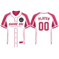 Maillot de baseball respirant à manches courtes, style rayures antibactériennes, coupe athlétique, impression de logo personnalisable