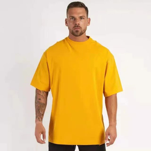 T-shirt col V Captens Sports pour homme, coupe oversize et carrée, en molleton 100 % coton épais, anti-plis, écologique, séchage rapide - Product Image 6